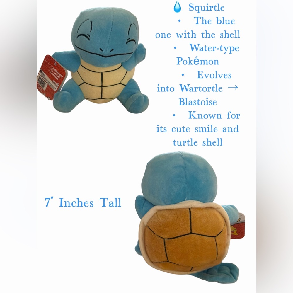 Brand New official Pokémon 💧 Squirtle plush toy